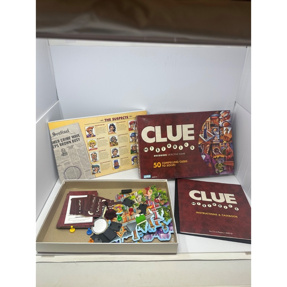2005 Clue Mysteries Decoding Detective Board Game Parker Brothers Complete!